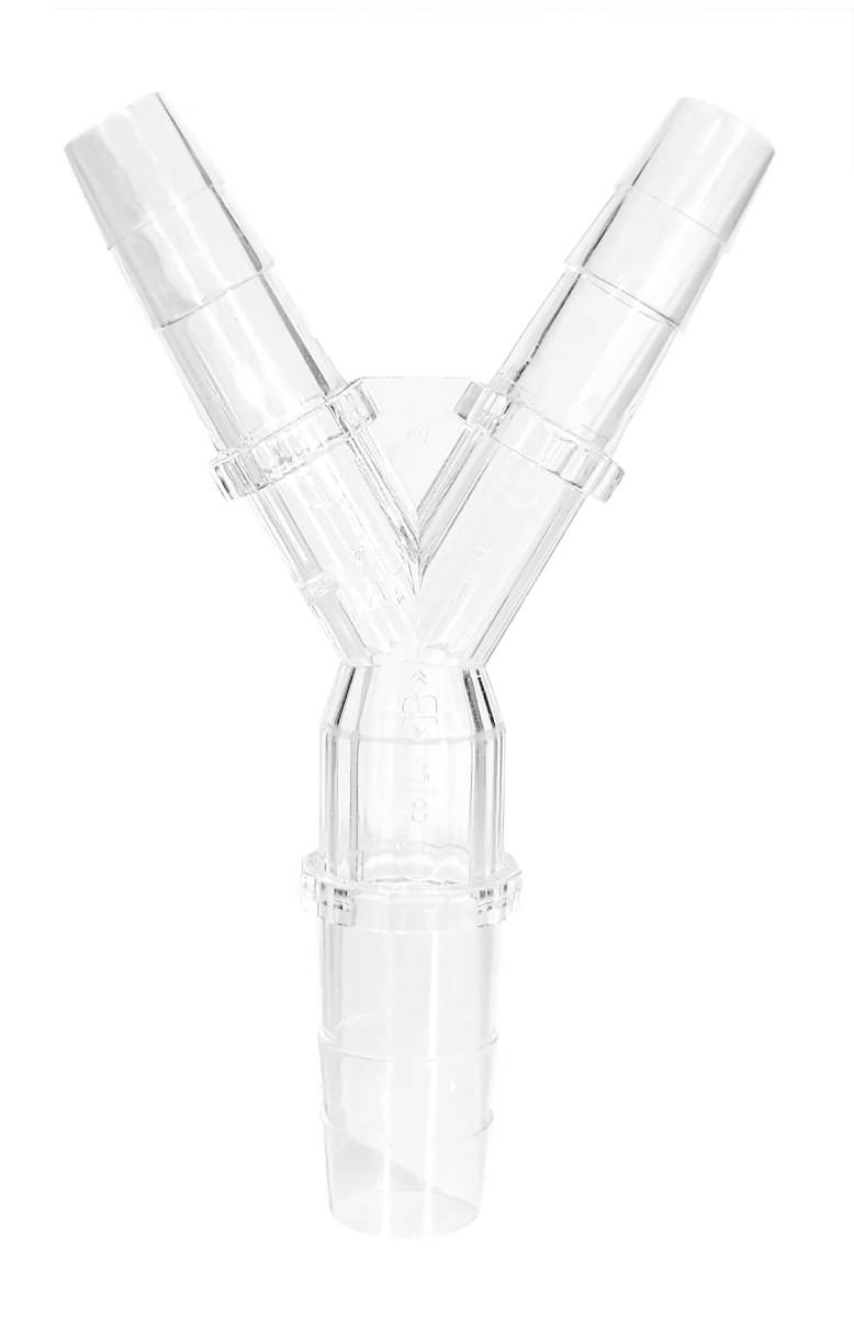 y connector polycarbonate plastic fluid management connections brevet contract manufacturer
