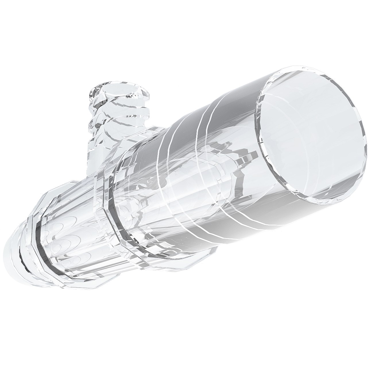 brevet straight connectors for fluid management medical grade materials