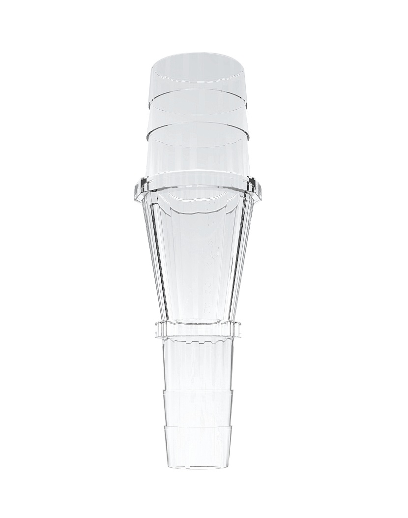 rigid fluid component connectors reducers polycarbonate medical supplies